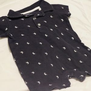 swordfish polo romper